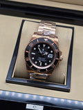 Rolex Submariner Date Full Rose Gold Black Dial 41 mm
