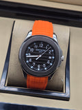 Patek Philippe Aquanaut Black Dial Orange Rubber Strap 40.8 mm