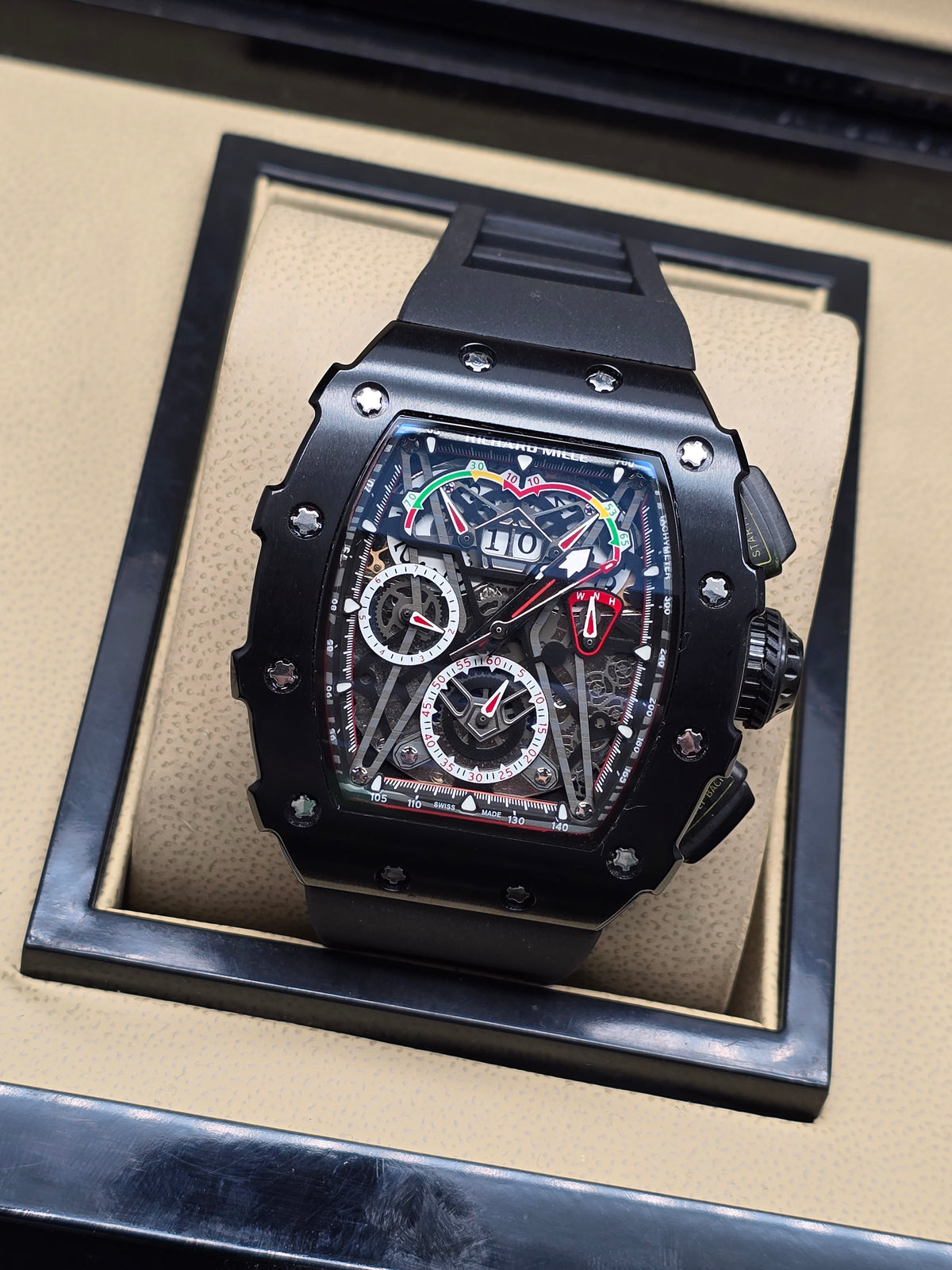 Richard Mille RM 011 Felipe Massa Flyback Chronograph Black DLC Titanium 50 mm