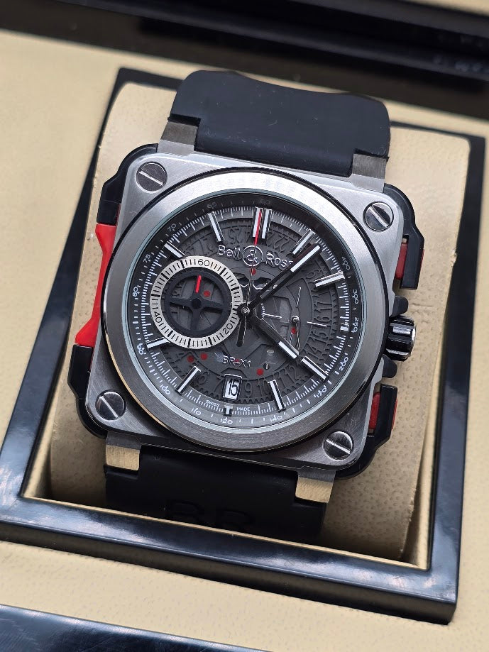 Bell & Ross BR-X1 Skeleton Chronograph Black & Red 45 mm