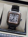 Cartier Santos-Dumont Two-Tone Leather Large Quartz 31.4 mm