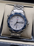 Omega Seamaster Diver 300M Co-Axial Master Chronometer White Dial Blue Bezel 42 mm