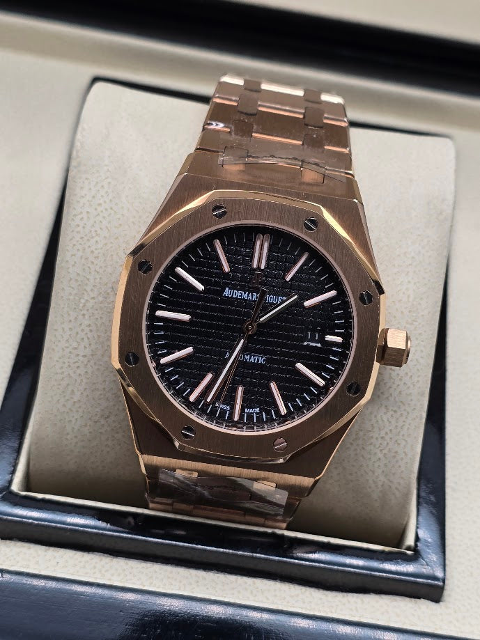 Audemars Piguet Royal Oak Selfwinding Full Rose Gold Black Dial 41 mm