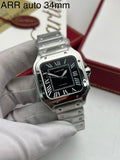 Título: Cartier Santos de Cartier Medium Black Dial Automatic Steel 35 mm